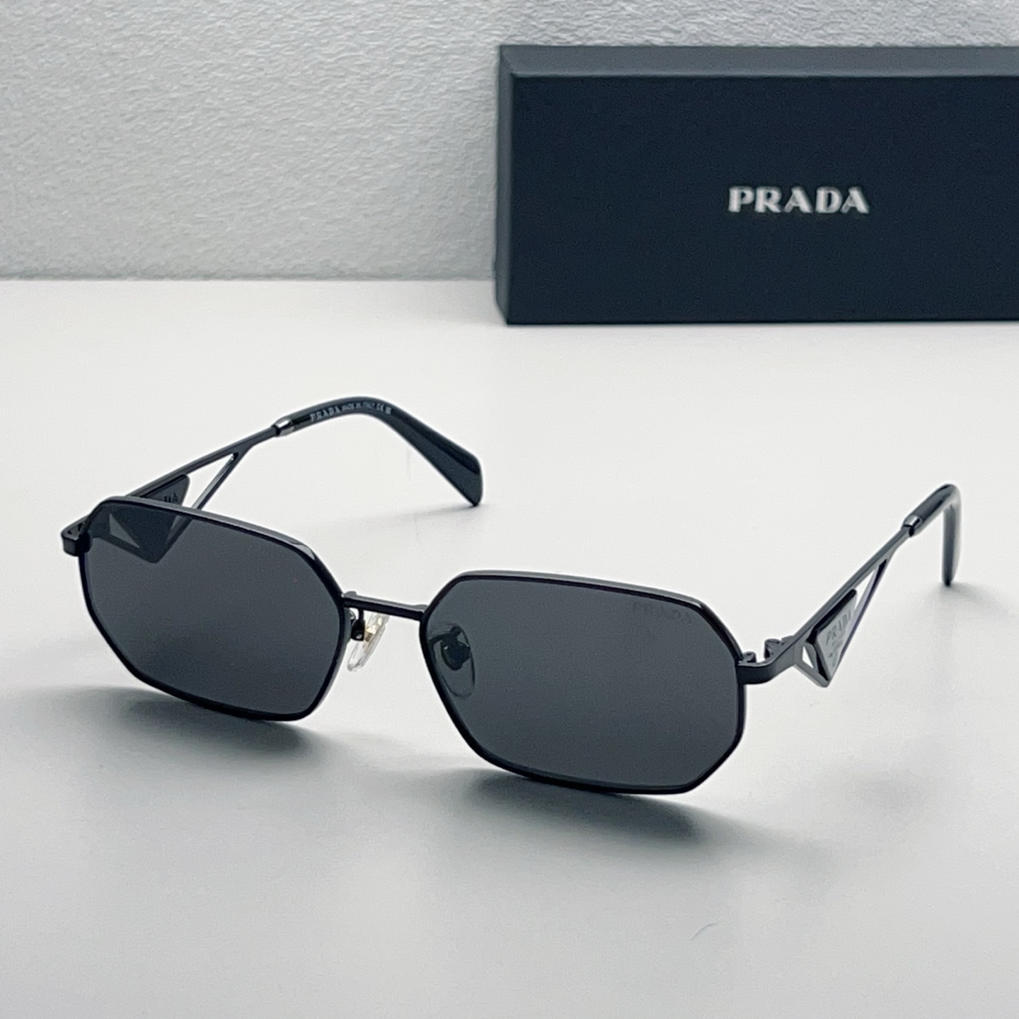 PRADA Sunglasses Metal Rectangular