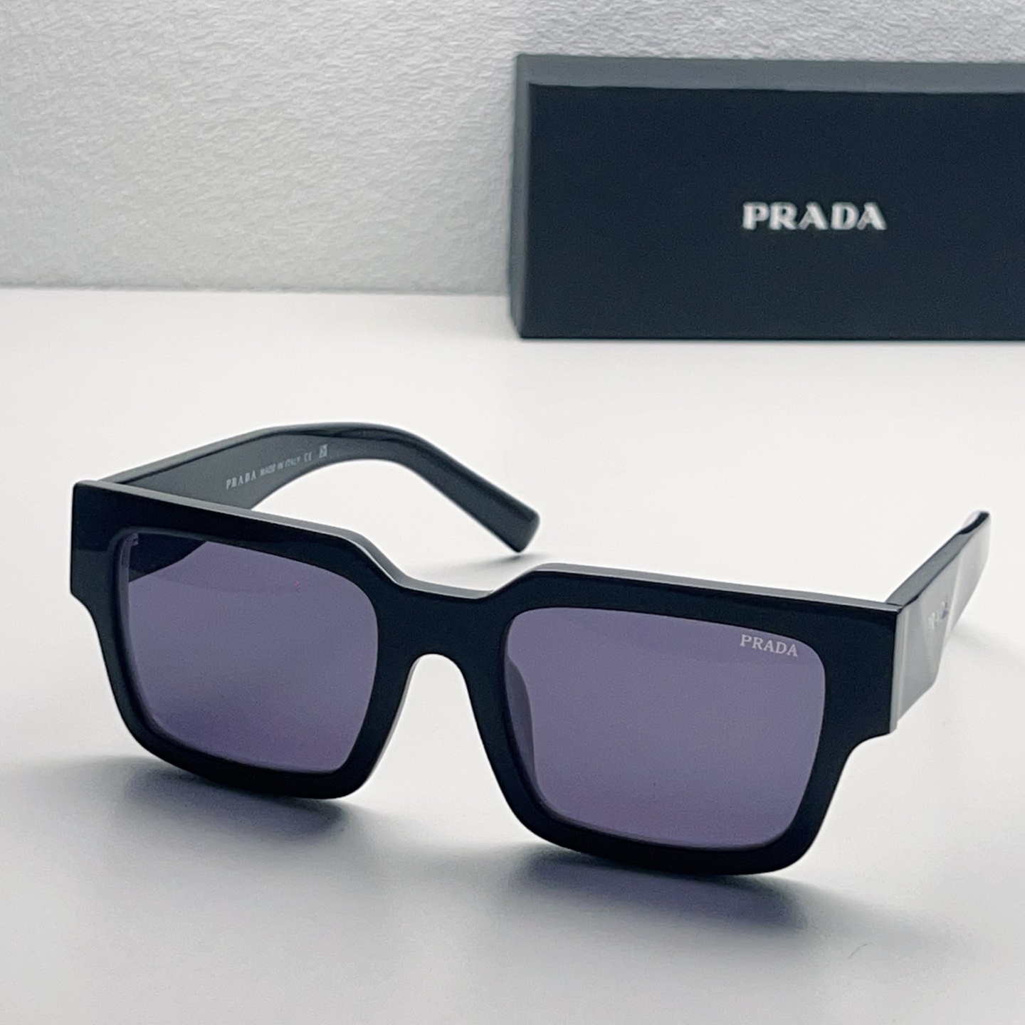 PRADA Sunglasses Acetate Square Black
