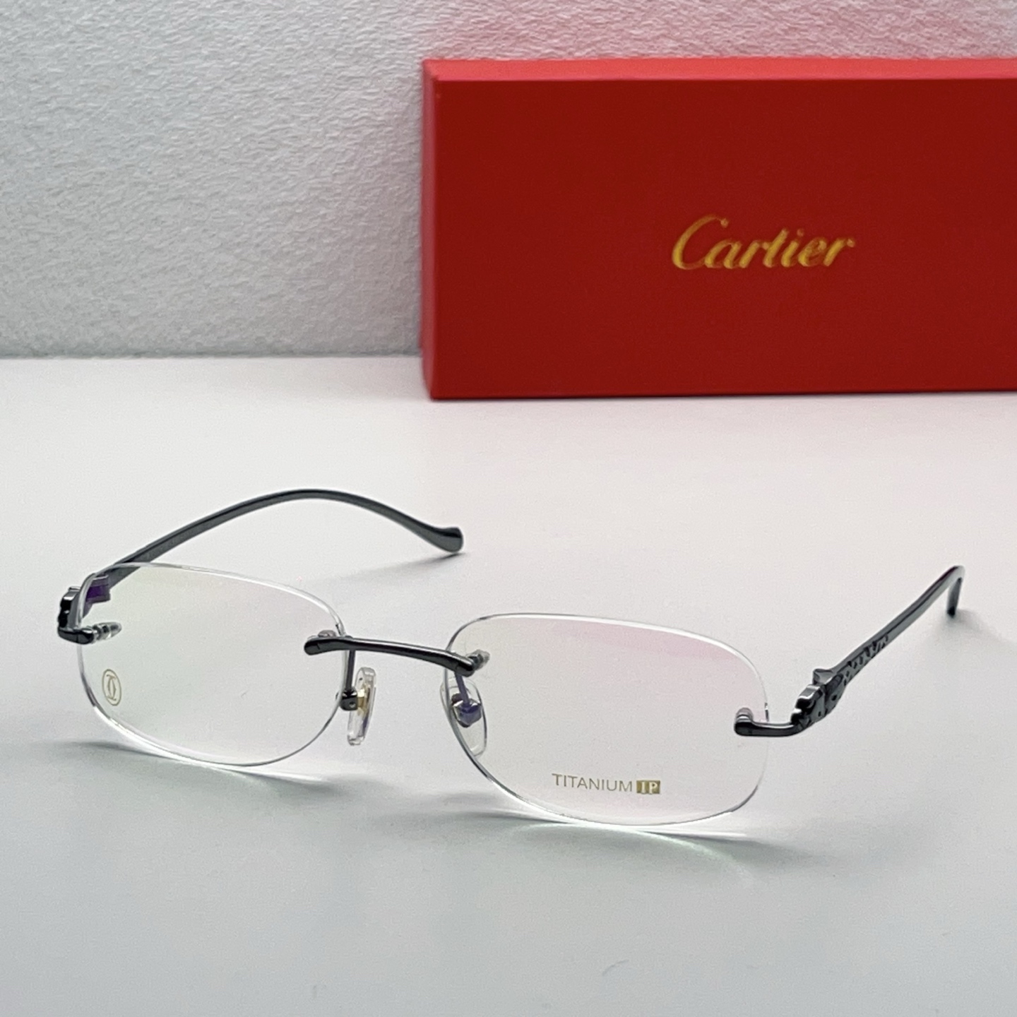 Cartier CT0058O Titanium Rimless Glasses