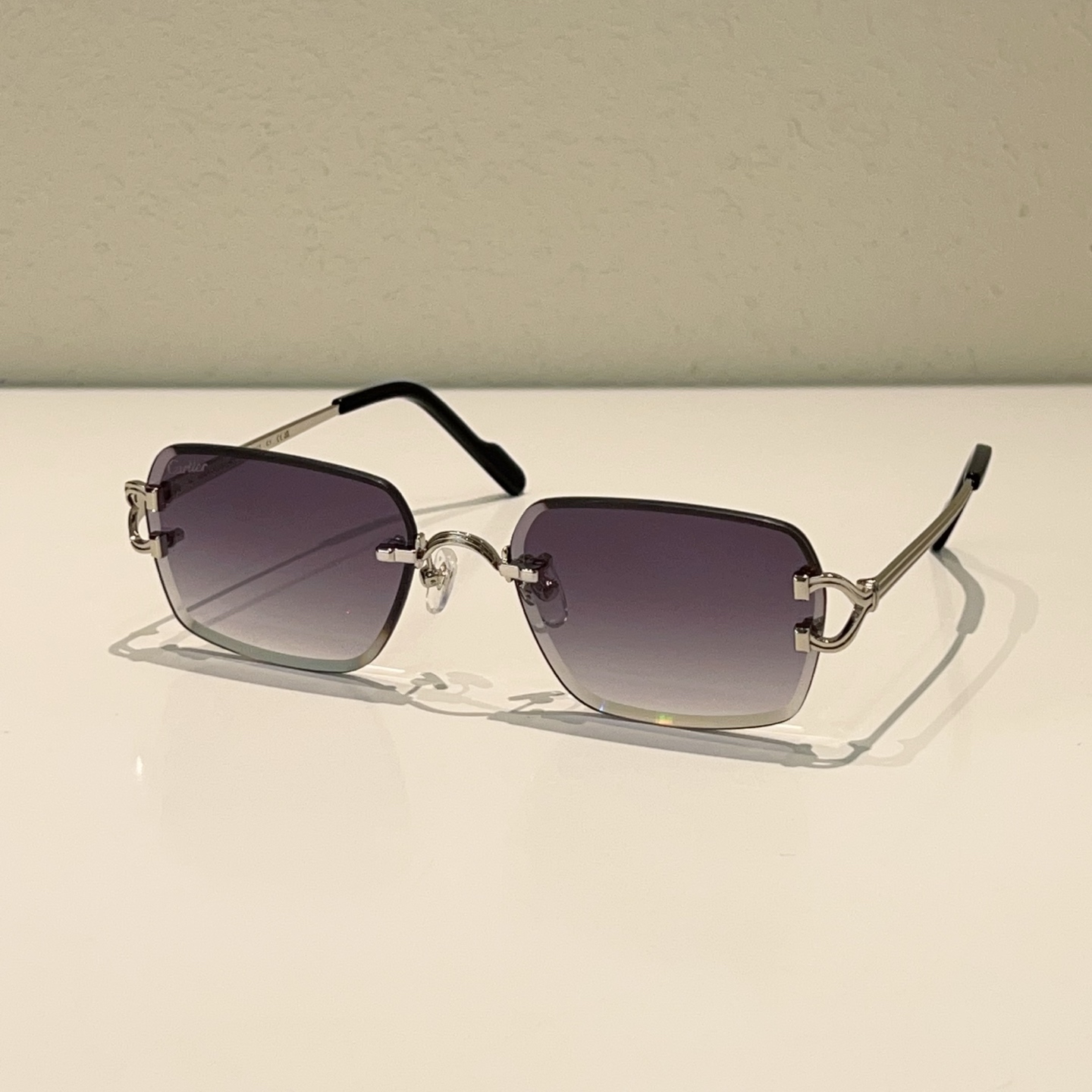 Cartier Frameless Sunglasses Metal Square