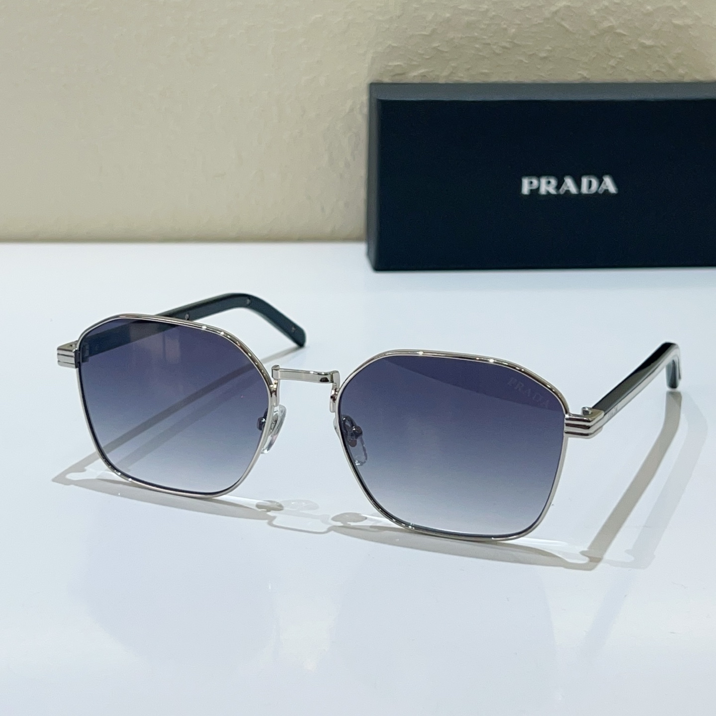 PRADA Sunglasses Metal Square