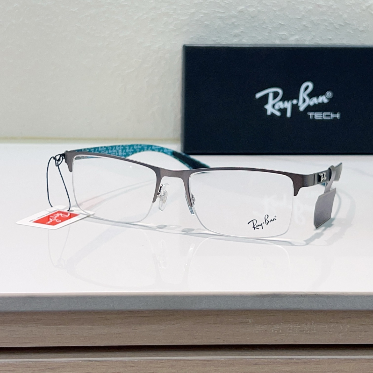 RayBan 眼镜 半框 金属 矩形