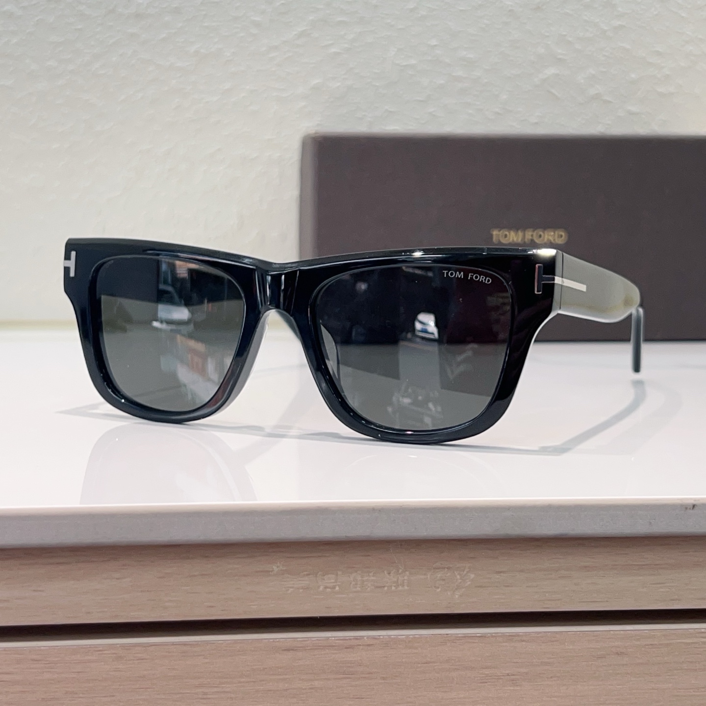 TOM FORD Sunglasses Acetate Black Square