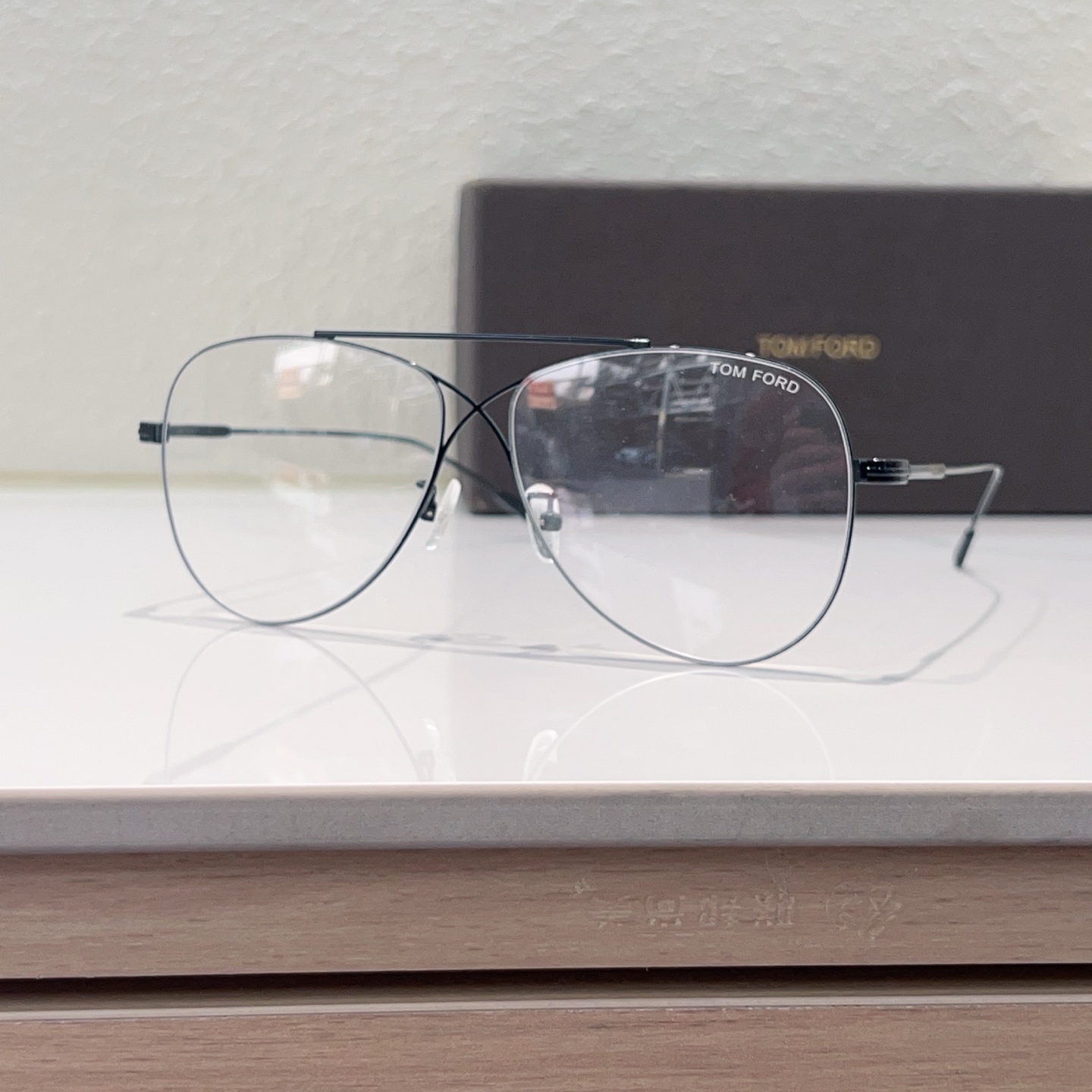TOM FORD Metal Frameless Aviator Glasses