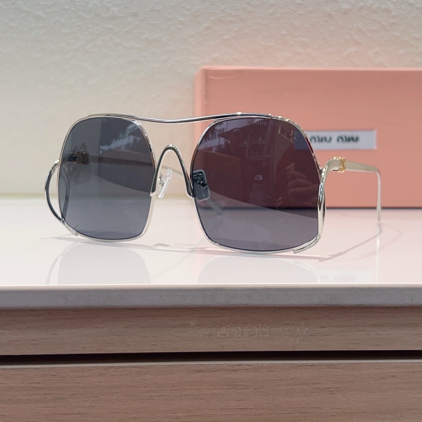 MIUMIU SMUA55 Sunglasses Metal Square
