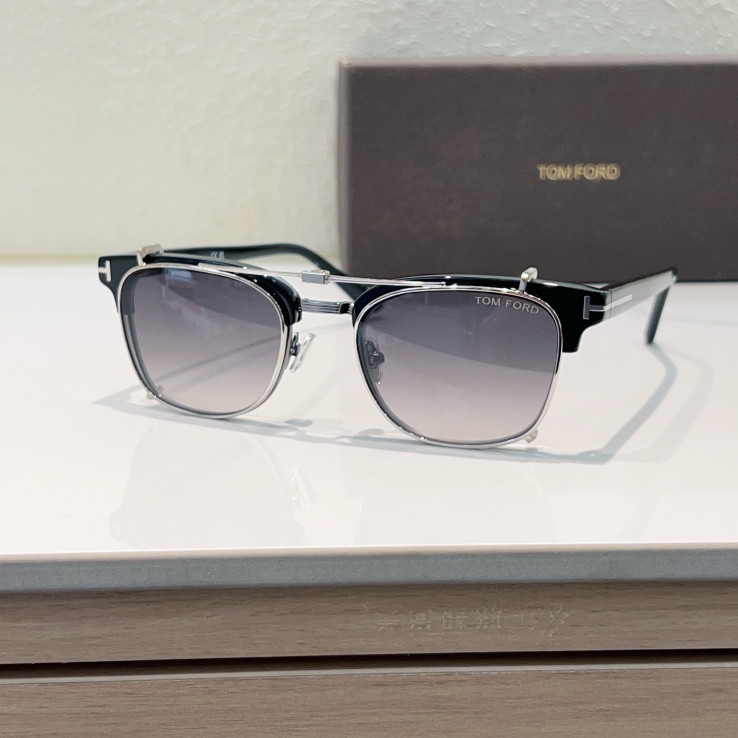 TOM FORD Sunglasses Clip-On Metal Acetate