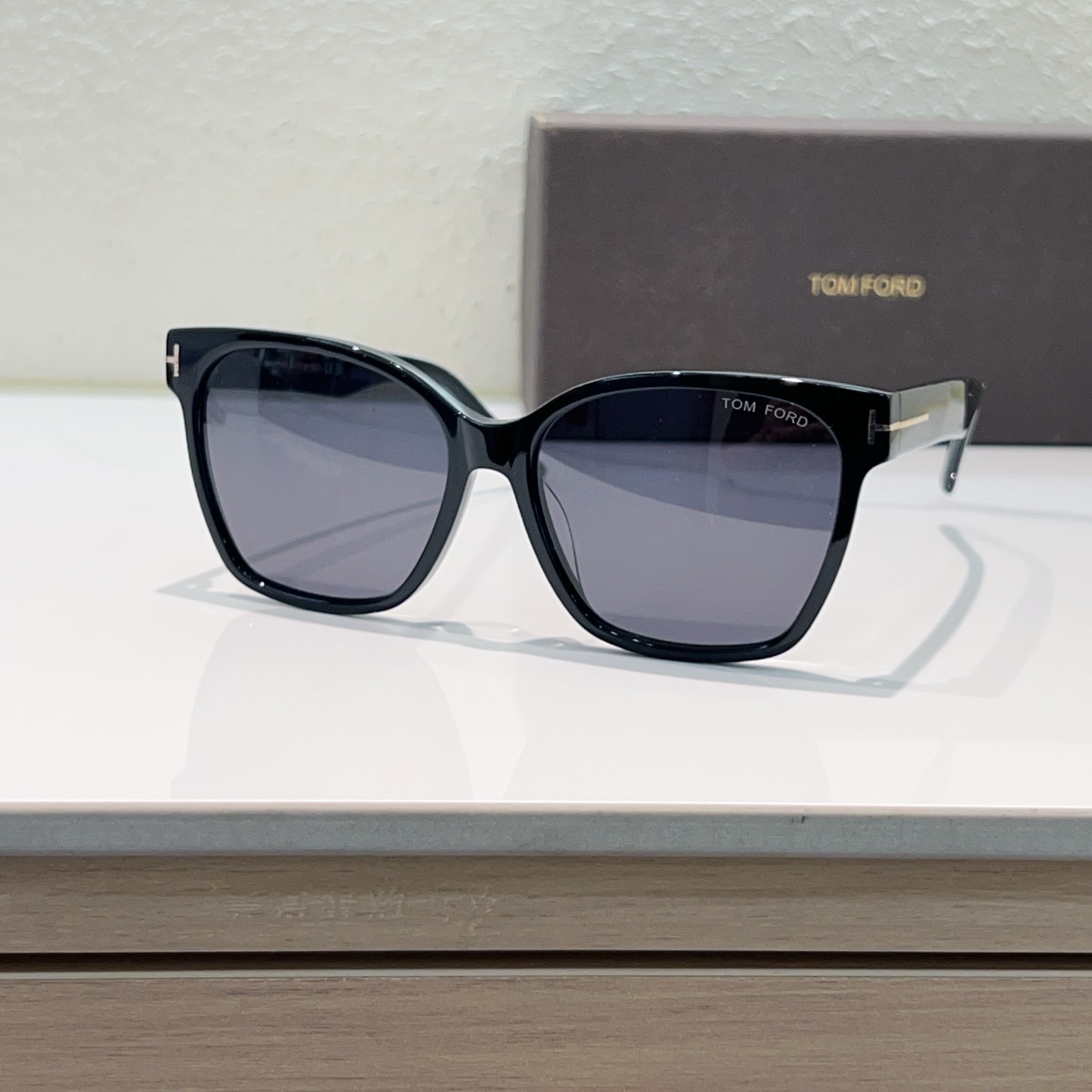 TOM FORD Sunglasses Acetate Black Square Frame