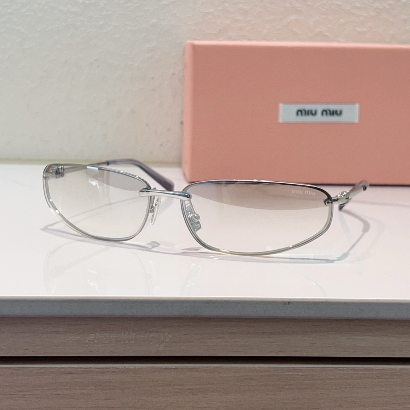 MIUMIU Eyewear Metal Rimless Rectangular