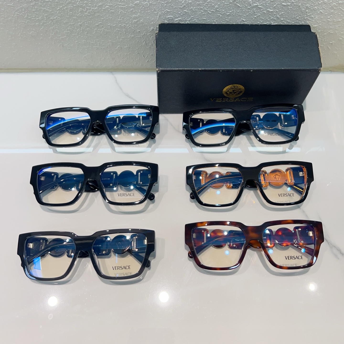 Versace 13512548VERSAC范思光学镜 VE4483D SIZE：55口17-145金灿灿的金属电镀