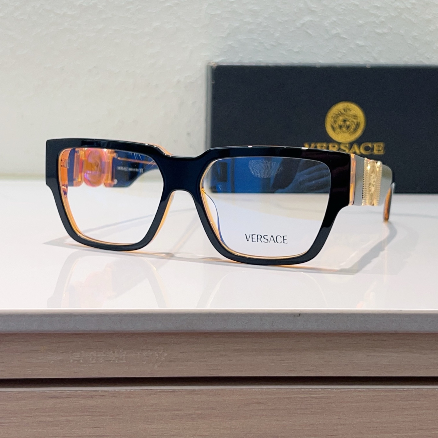 Versace 13512548VERSAC范思光学镜 VE4483D SIZE：55口17-145金灿灿的金属电镀