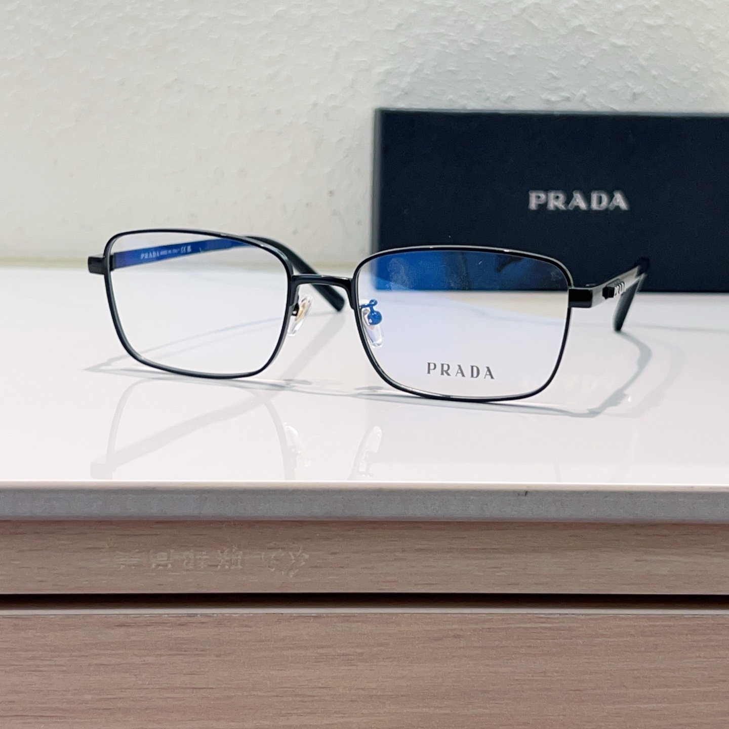 PRADA Eyewear Metal Rectangular Full Rim