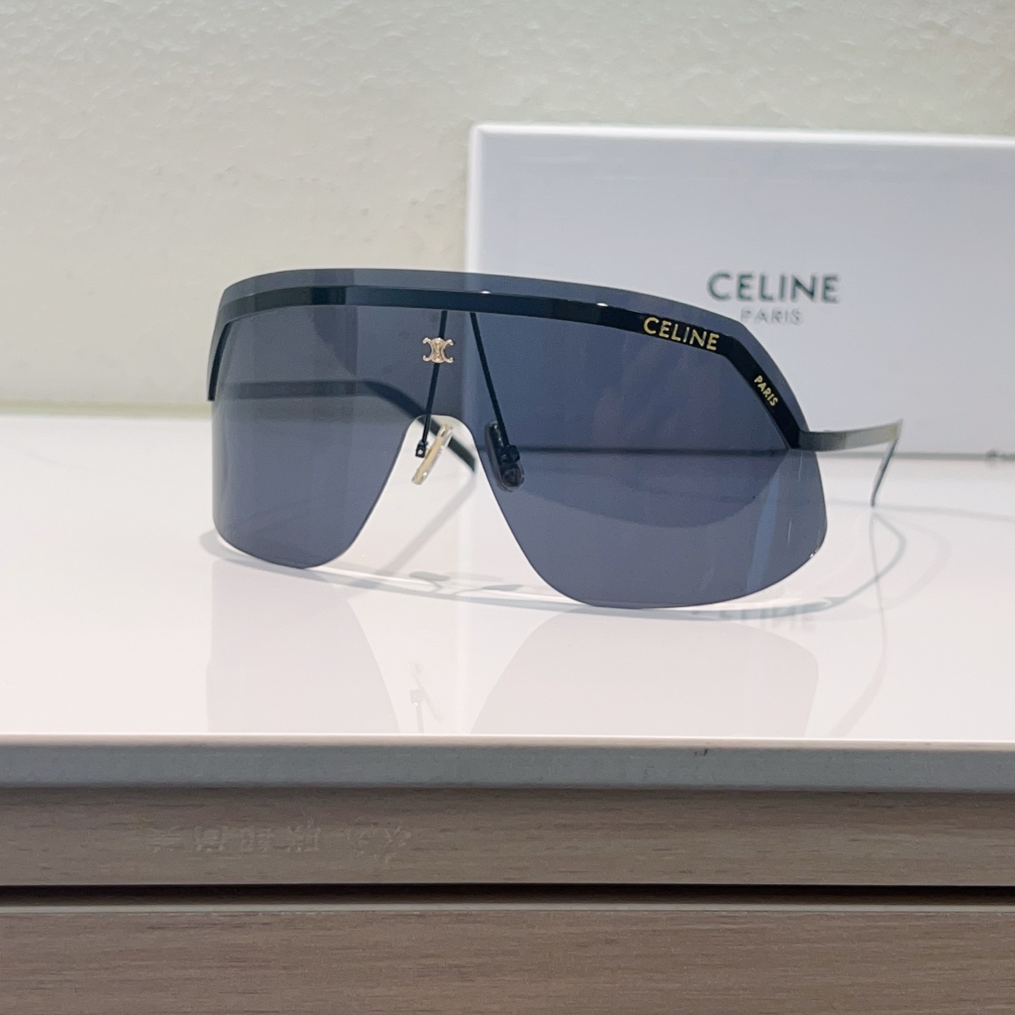 CELINE Sunglasses Rimless Metal One-piece