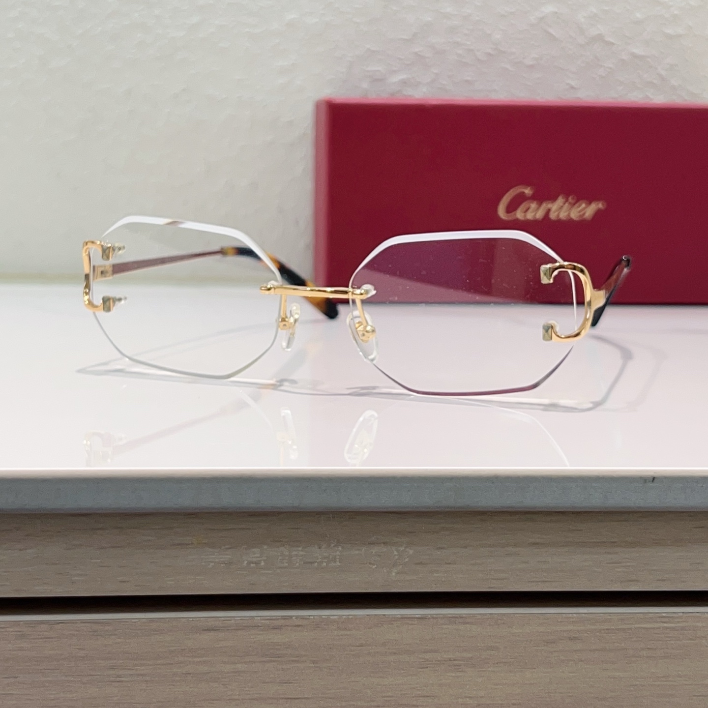 Cartier Rimless Business Glasses CT0091