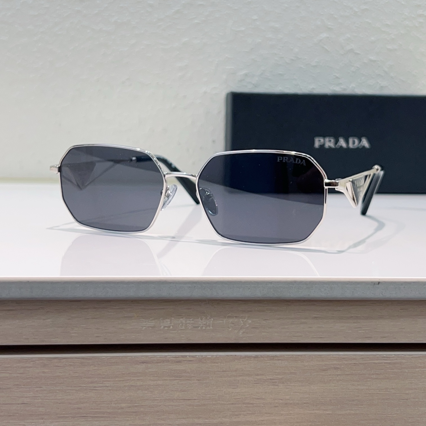 PRADA Sunglasses Metal Polygon