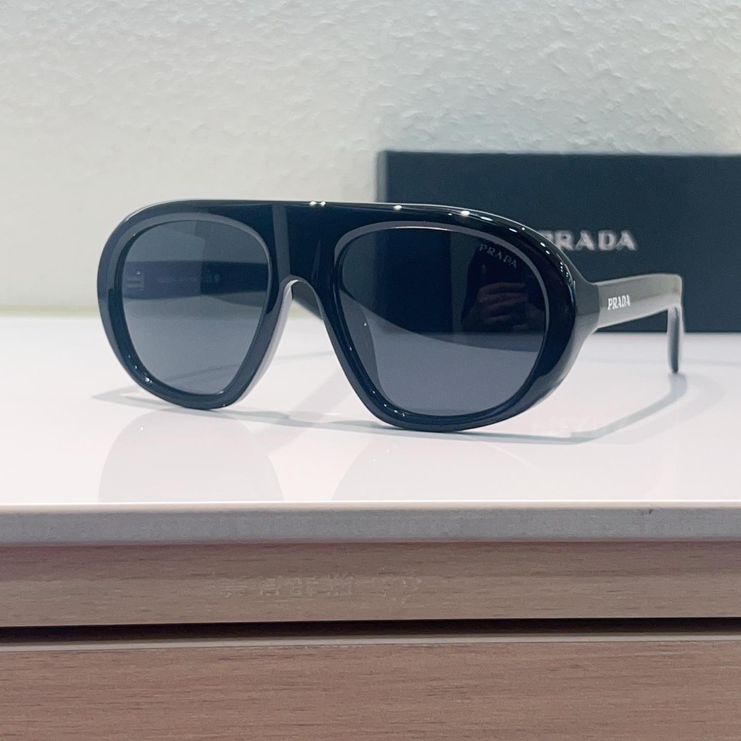PRADA Sunglasses Acetate Black Full Rim