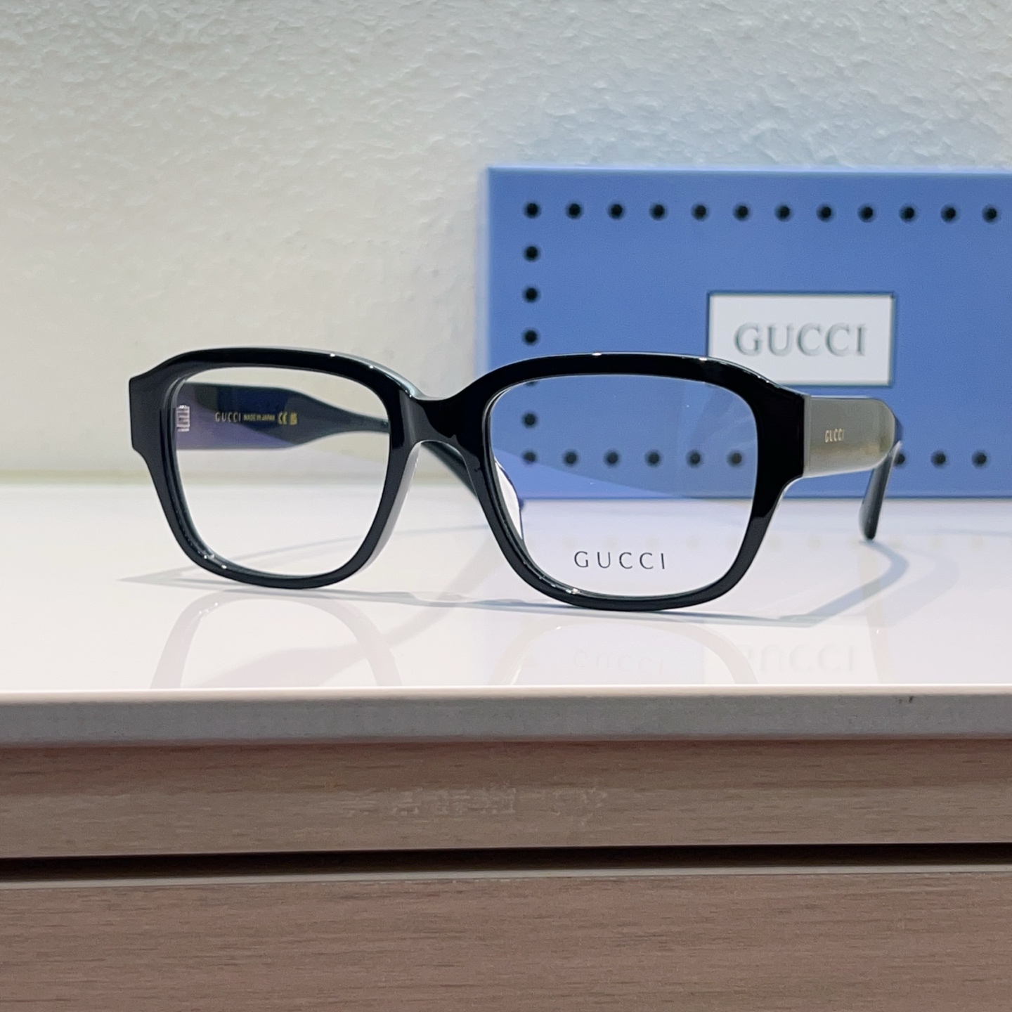 GUCCI Eyewear Acetate Square Black Frame