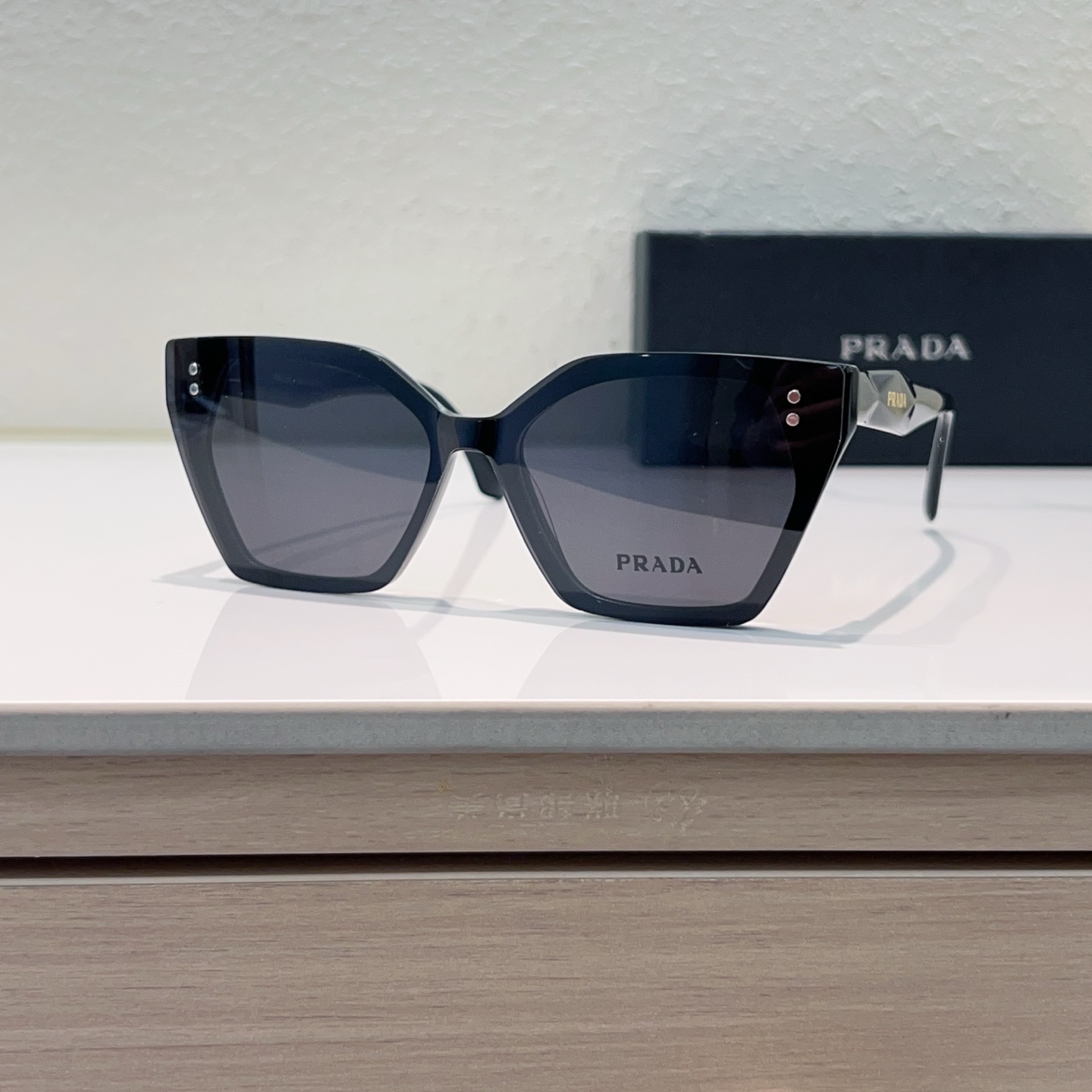 PRADA Sunglasses Double Lens Acetate Cat Eye
