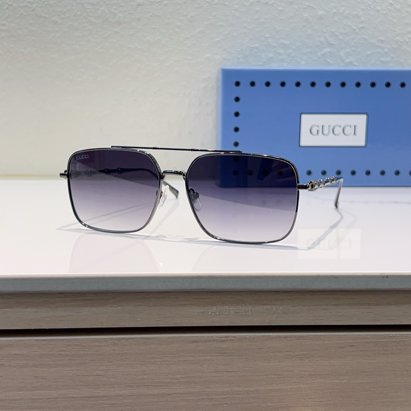 GUCCI Sunglasses Metal Square Gradient