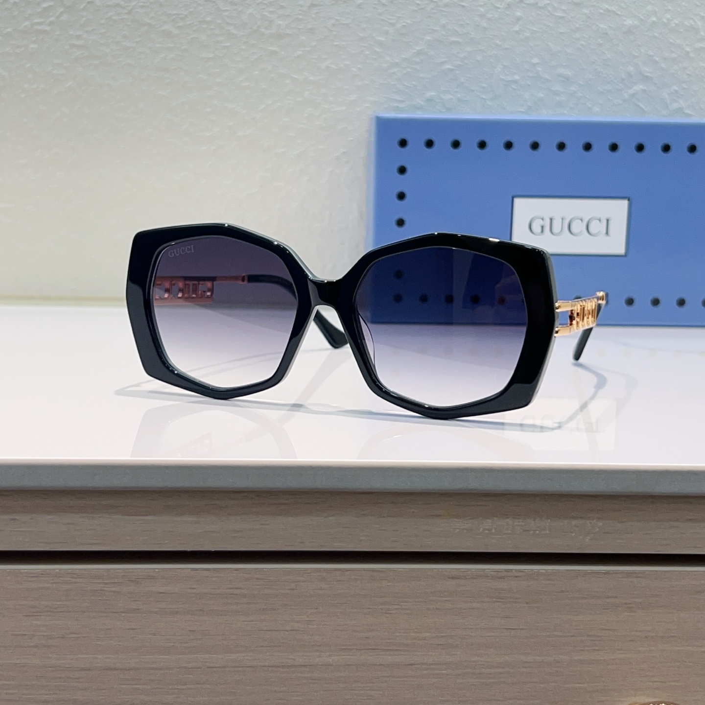 GUCCI Sunglasses Polygon Acetate Metal
