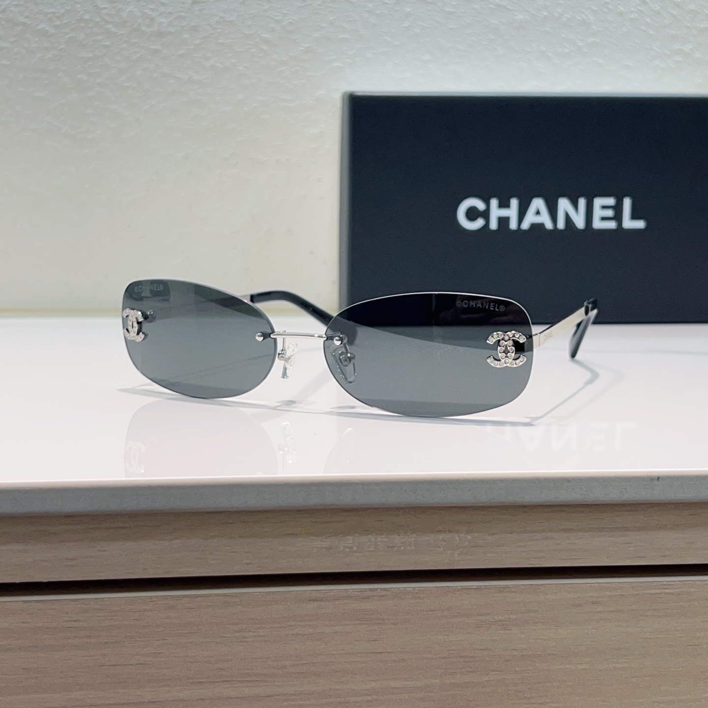 Chanel Rimless Metal Sunglasses