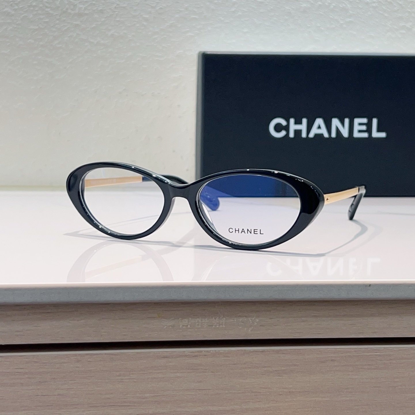 Chanel 3508 Acetate Metal Oval Eyeglasses