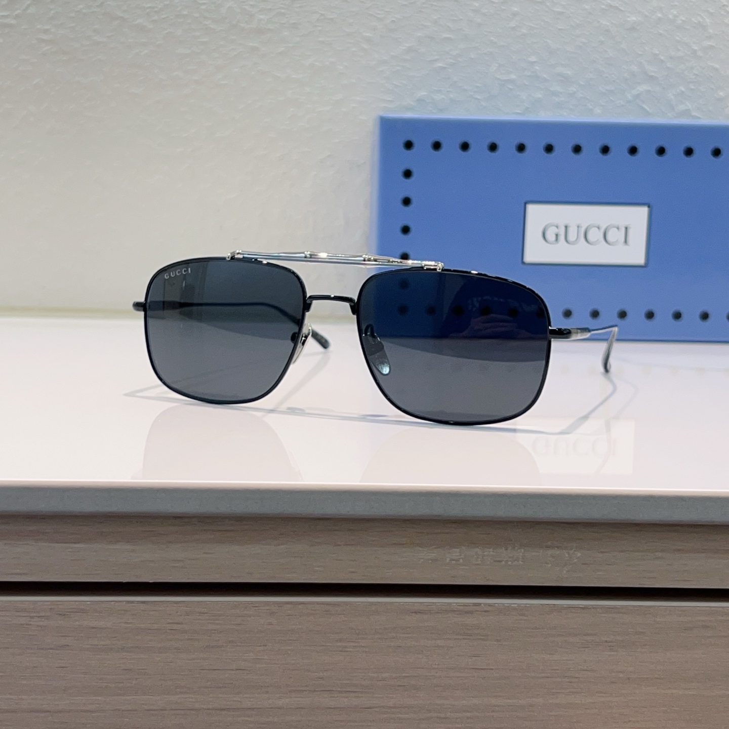 GUCCI Sunglasses Metal Square Frame