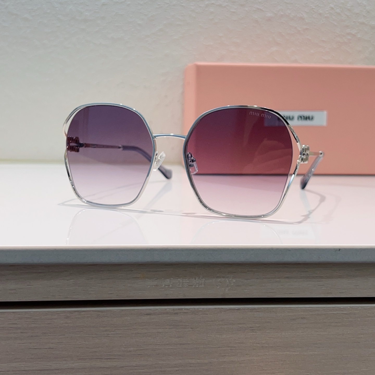 MIUMIU Sunglasses Metal Polygon Gradient
