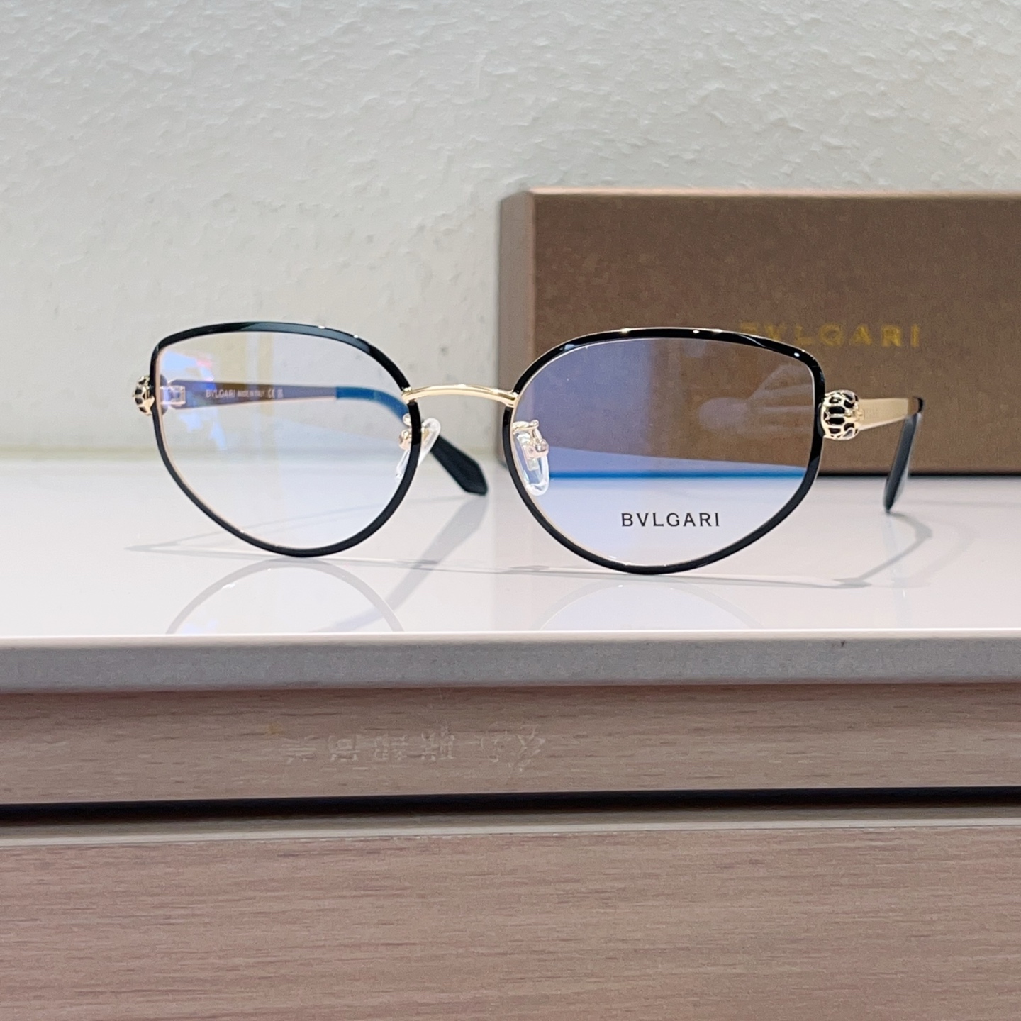 BVLGARI Eyewear Metal Full Rim Oval