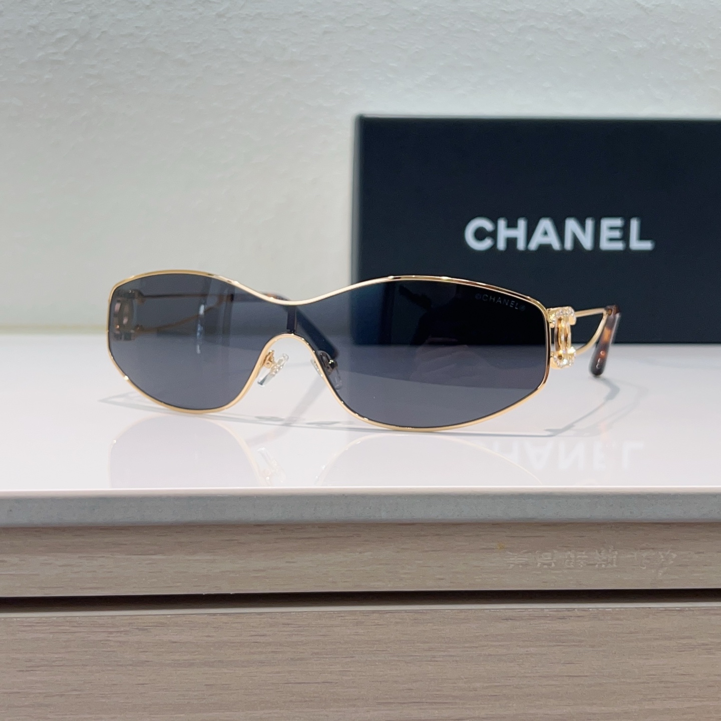 Chanel Sunglasses Metal Rimless Butterfly