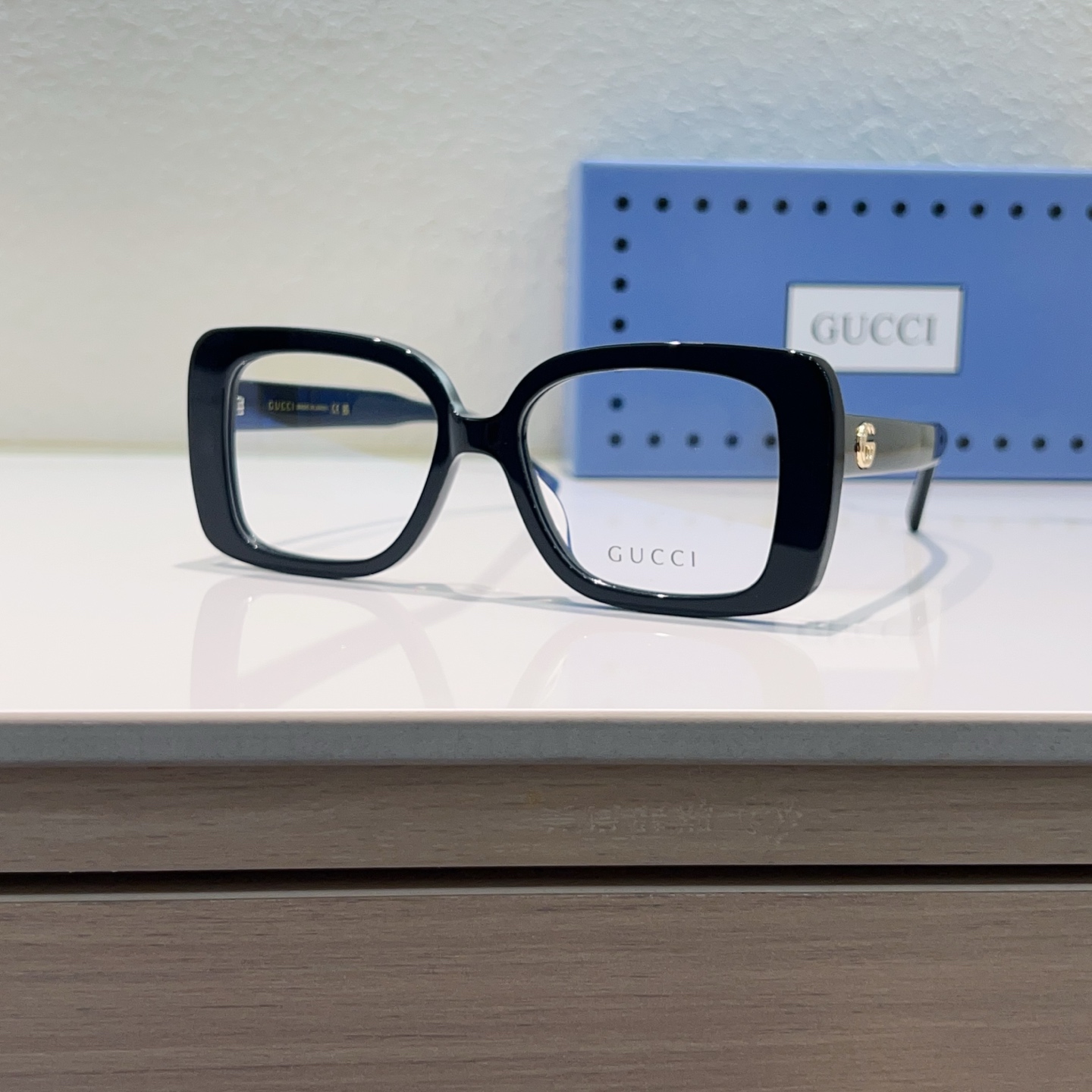 GUCCI Eyewear Acetate Square Black Frame