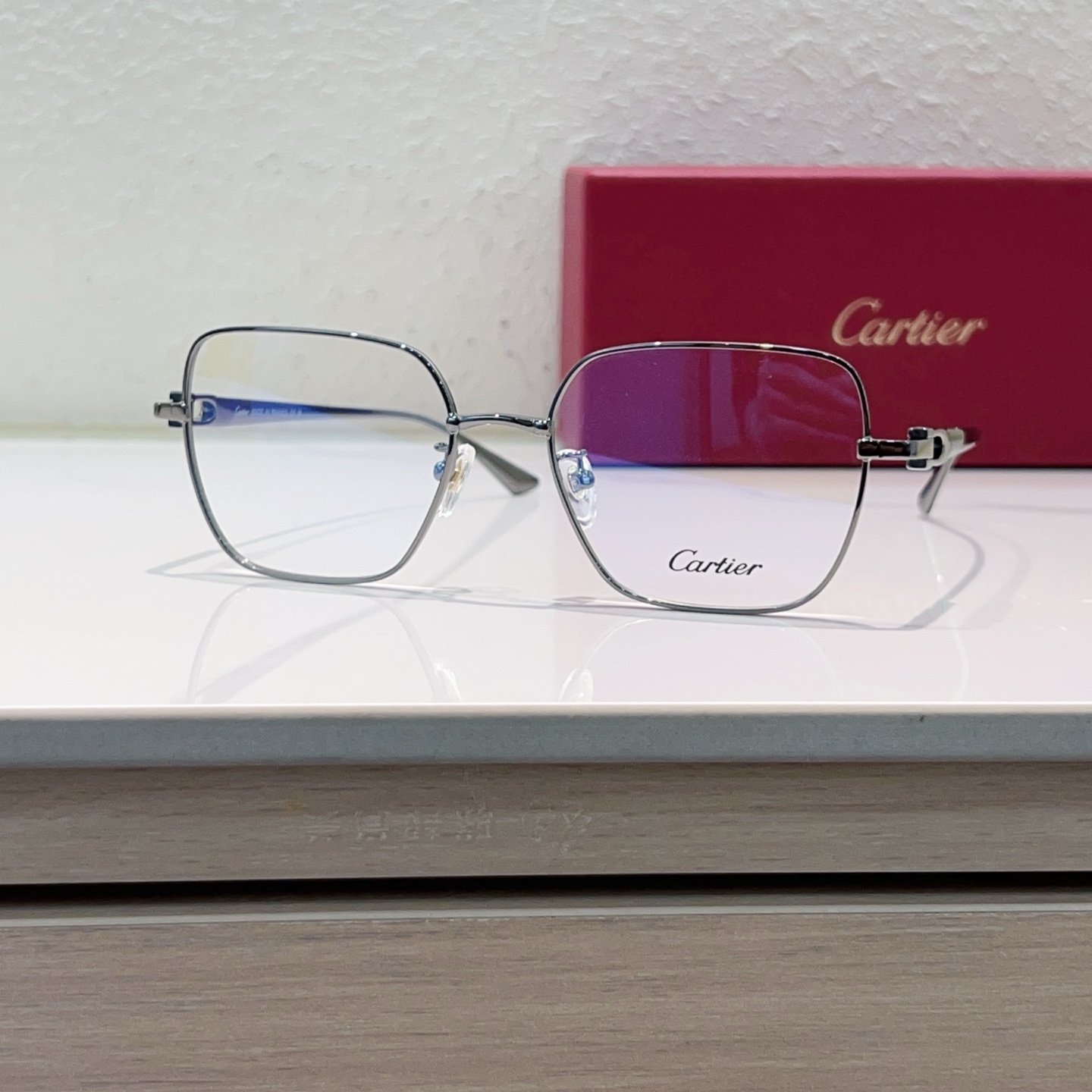 Cartier Eyewear Metal Square Frame