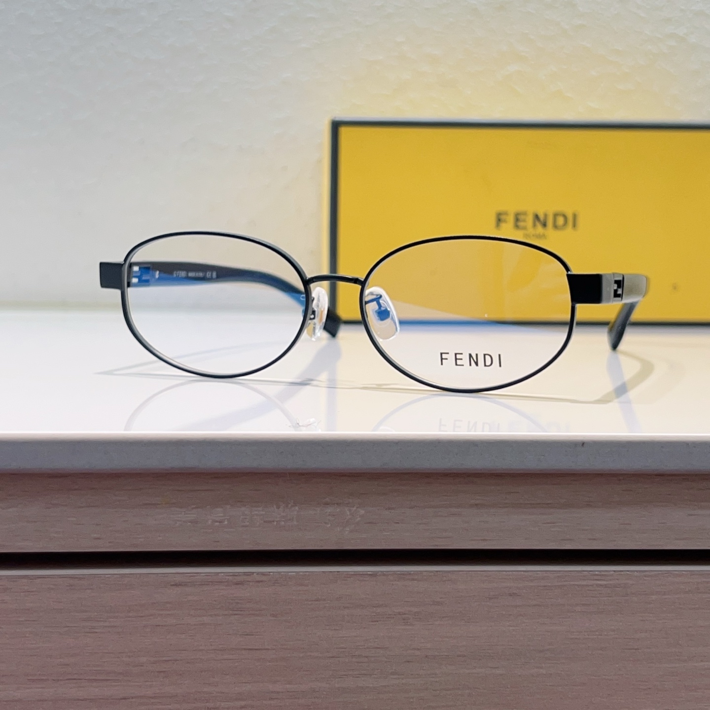 FENDI Optical Glasses Metal Oval Full Rim