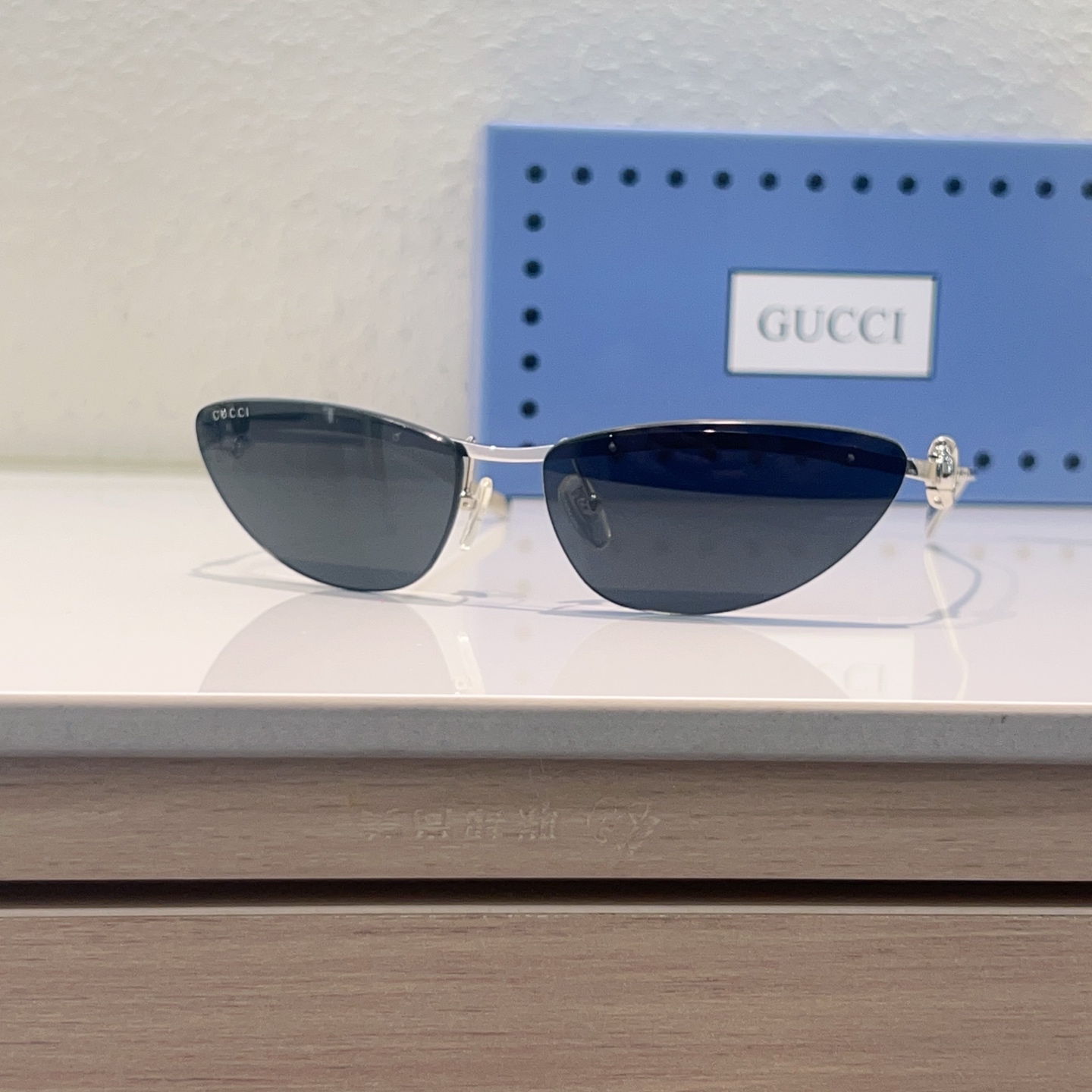 GUCCI Sunglasses Metal Cat Eye
