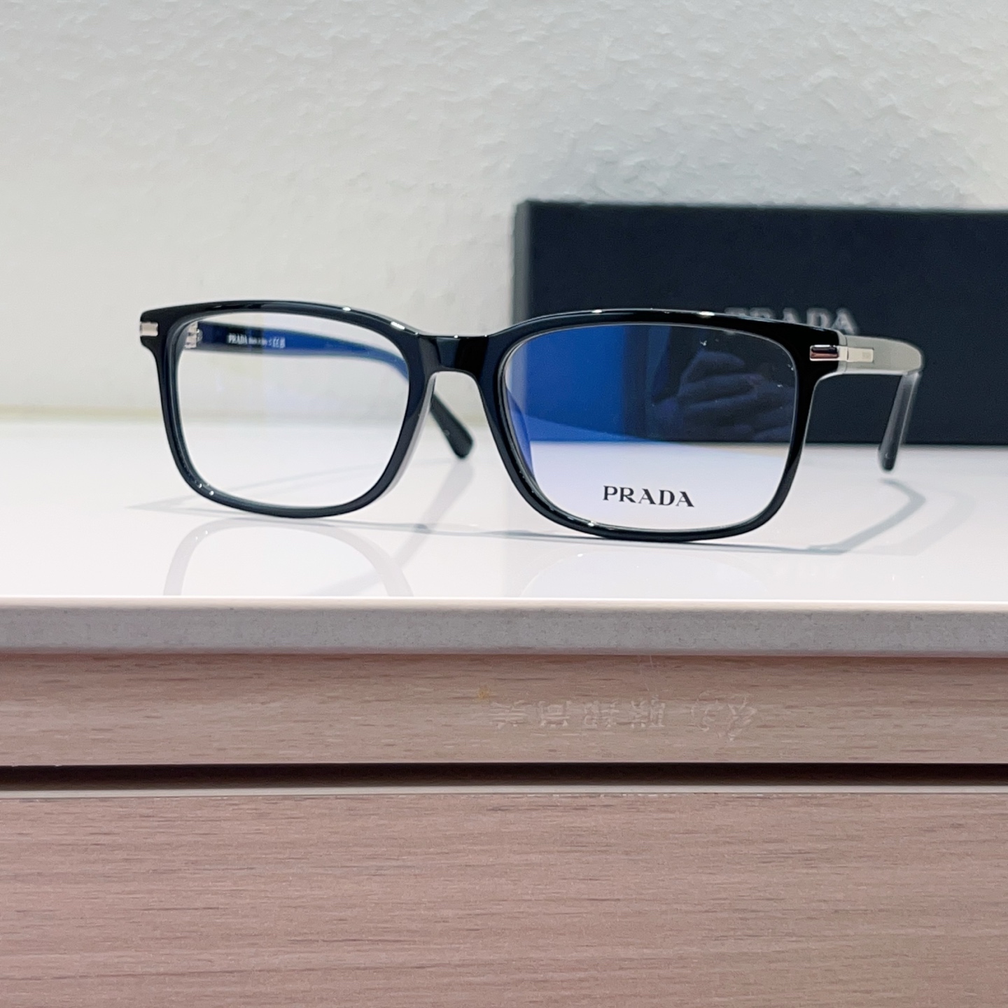 PRADA Eyewear VPR14W-F Acetate Square Black Frame