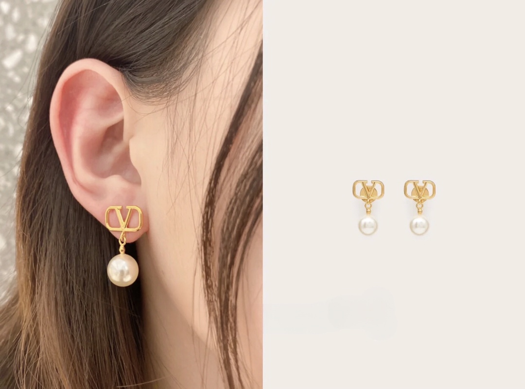 발렌티노 스와로브스키 진주 드롭 귀걸이 63579 이미지 4