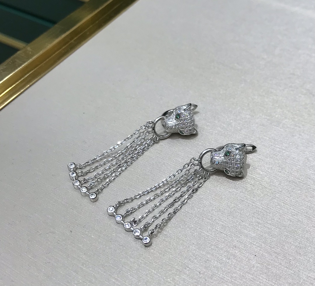 까르띠에 팬서 태슬 925 실버 귀걸이 59459 이미지 8