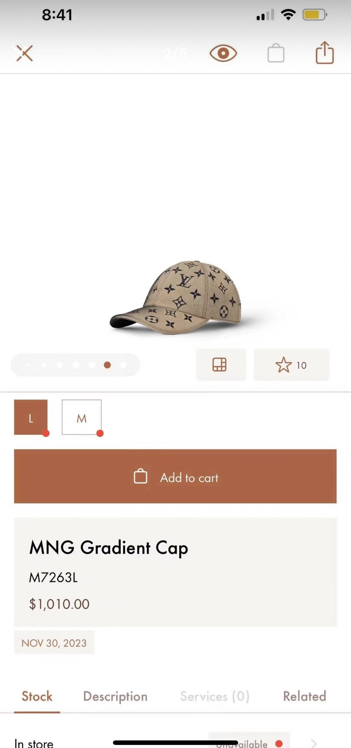 루이비통 모자 79299 Louis Vuitton Cap