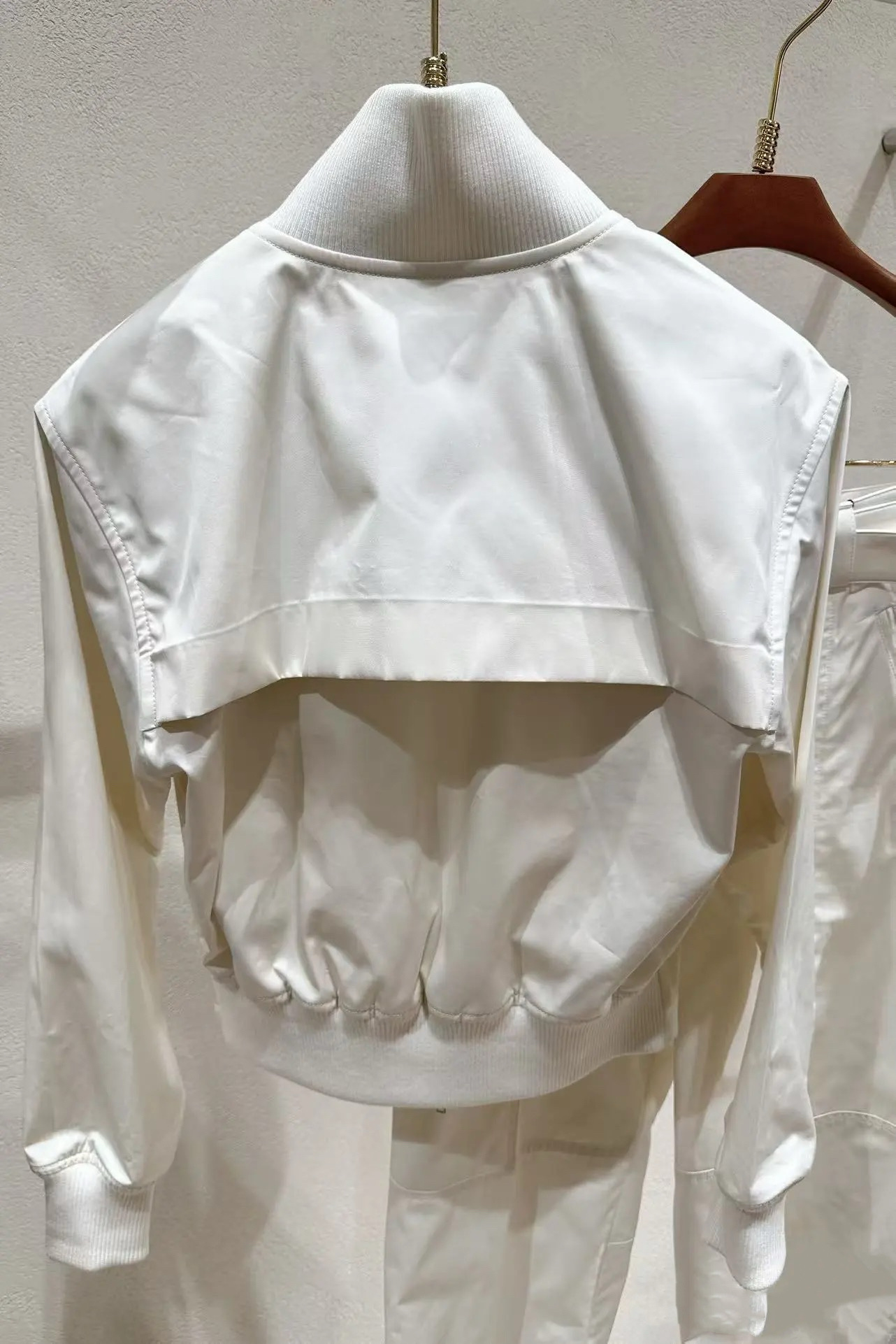 Women's White Cropped Workwear Jacket with Ribbed Collar - S, M, L 9 i1759396897610 1797 0 7