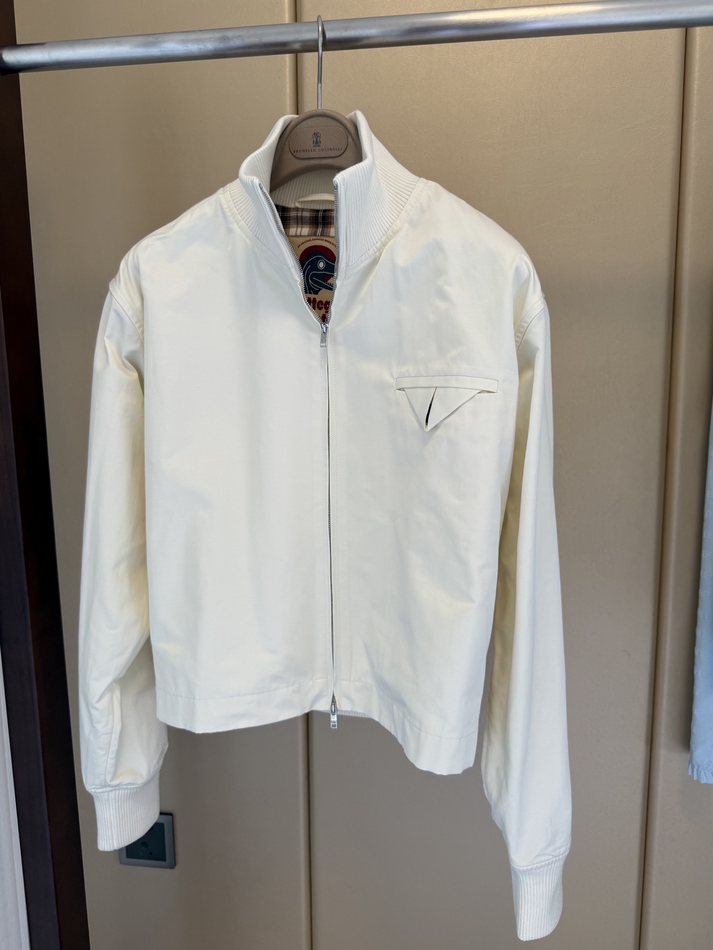 Women's White Cropped Workwear Jacket with Ribbed Collar - S, M, L 3 i1759396897885 1143 0 1