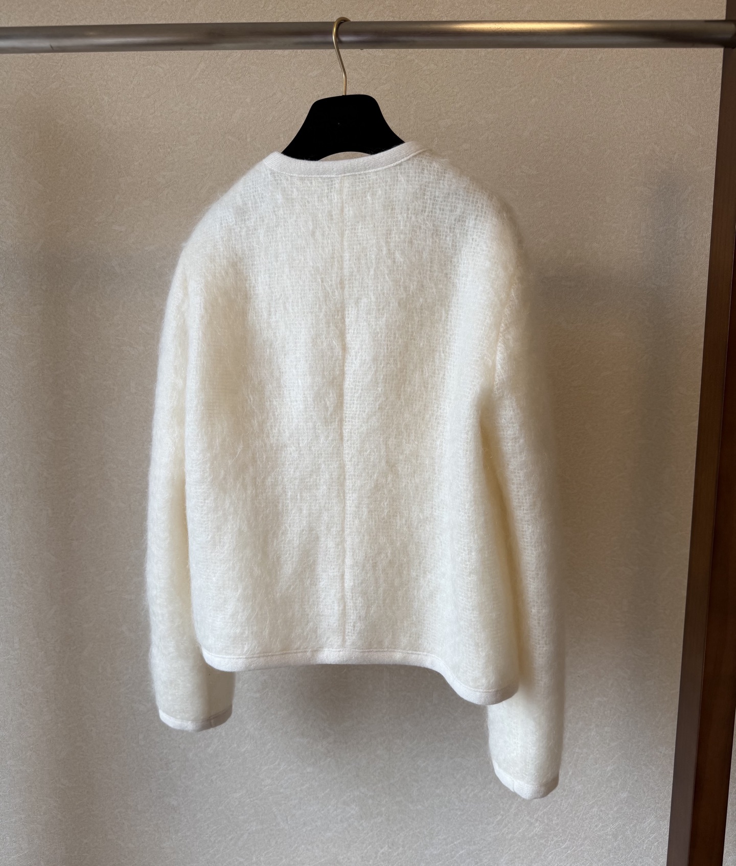 Chanel-Style Cardigan: Soft Mohair Knit with Pearl Buttons & Bow Details 8 i1764645051825 2279 0 6