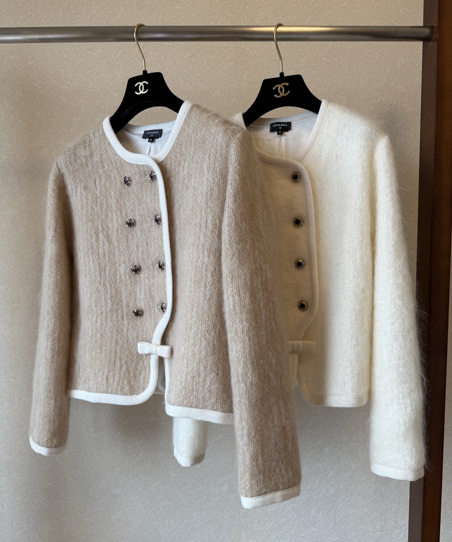 Chanel-Style Cardigan: Soft Mohair Knit with Pearl Buttons & Bow Details 10 i1764645053019 4404 0 8