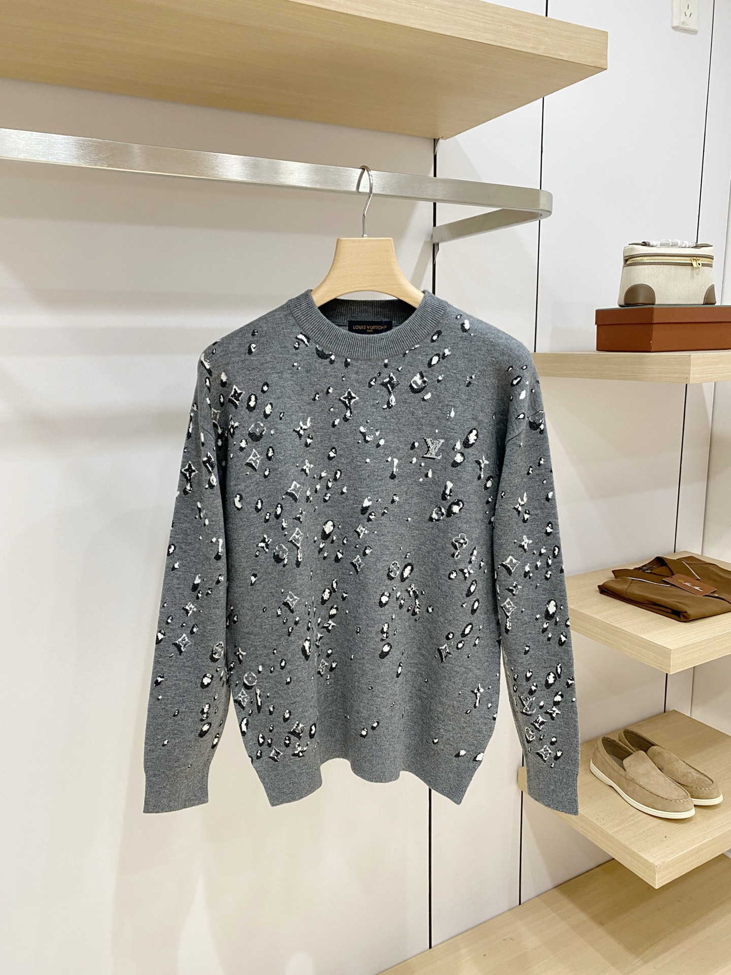 Louis Vuitton Gray Monogram Sweater