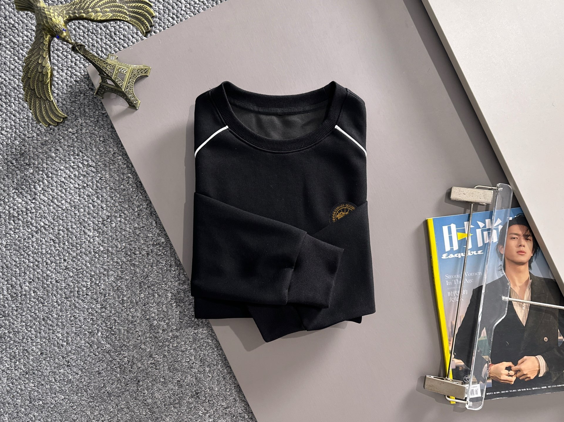 蒙口 P400 秋冬新款 男女兼用ラウンドネック長袖スウェット