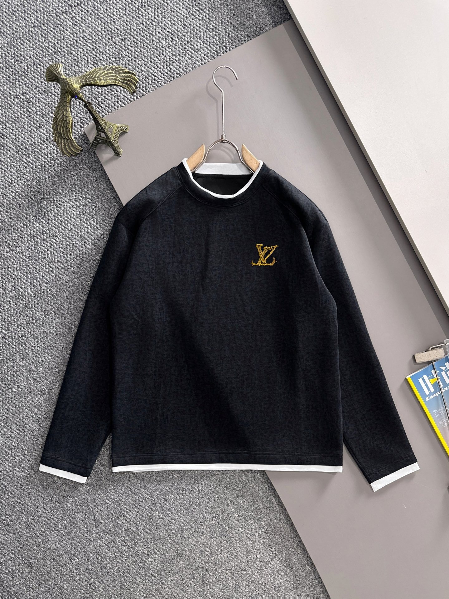 Louis Vuitton Inspired Men's Long Sleeve Round Neck Sweatshirt