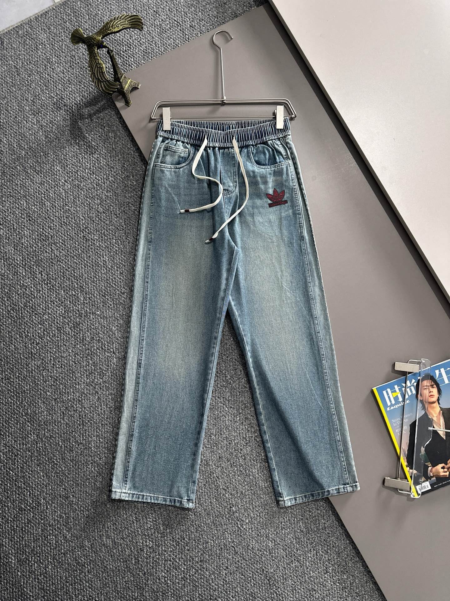 P180 París Trébol 2025 pantalones vaqueros de corte holgado y recto para todas las estaciones, ¡la moda dentro de la mo…