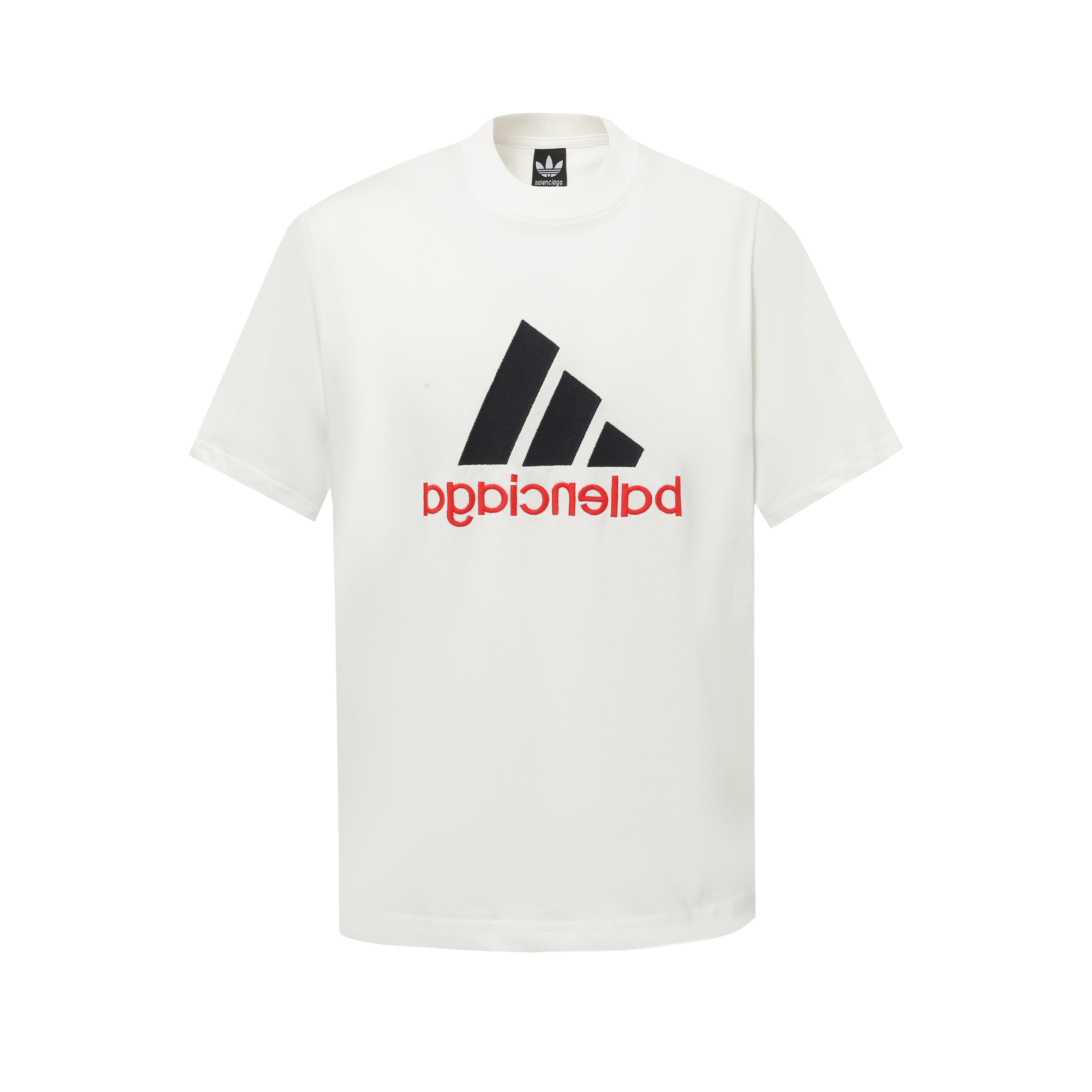Balenciaga 官网品质BLCG/BALENCIAGA/巴黎世家联名Adidas前面 LOGO组合，双面正反穿搭刺绣短袖T恤#