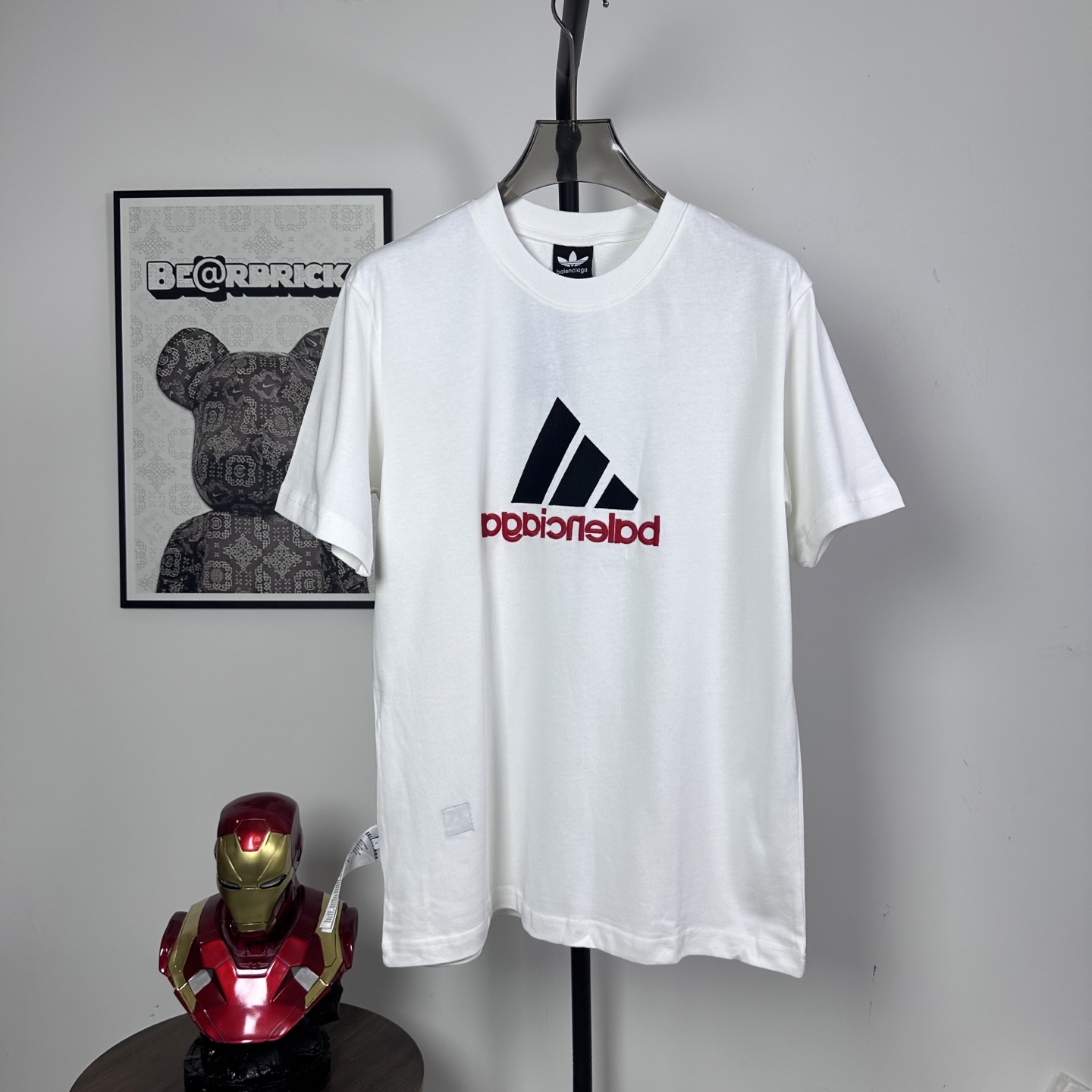 Balenciaga 官网品质BLCG/BALENCIAGA/巴黎世家联名Adidas前面 LOGO组合，双面正反穿搭刺绣短袖T恤#