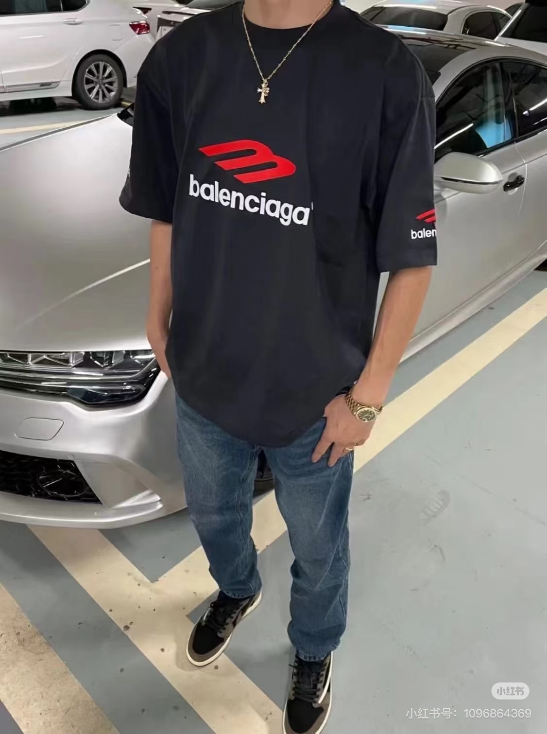 Balenciaga BALENCI*GA巴黎世家 大M 3M标字母LOGO刺绣短袖T恤