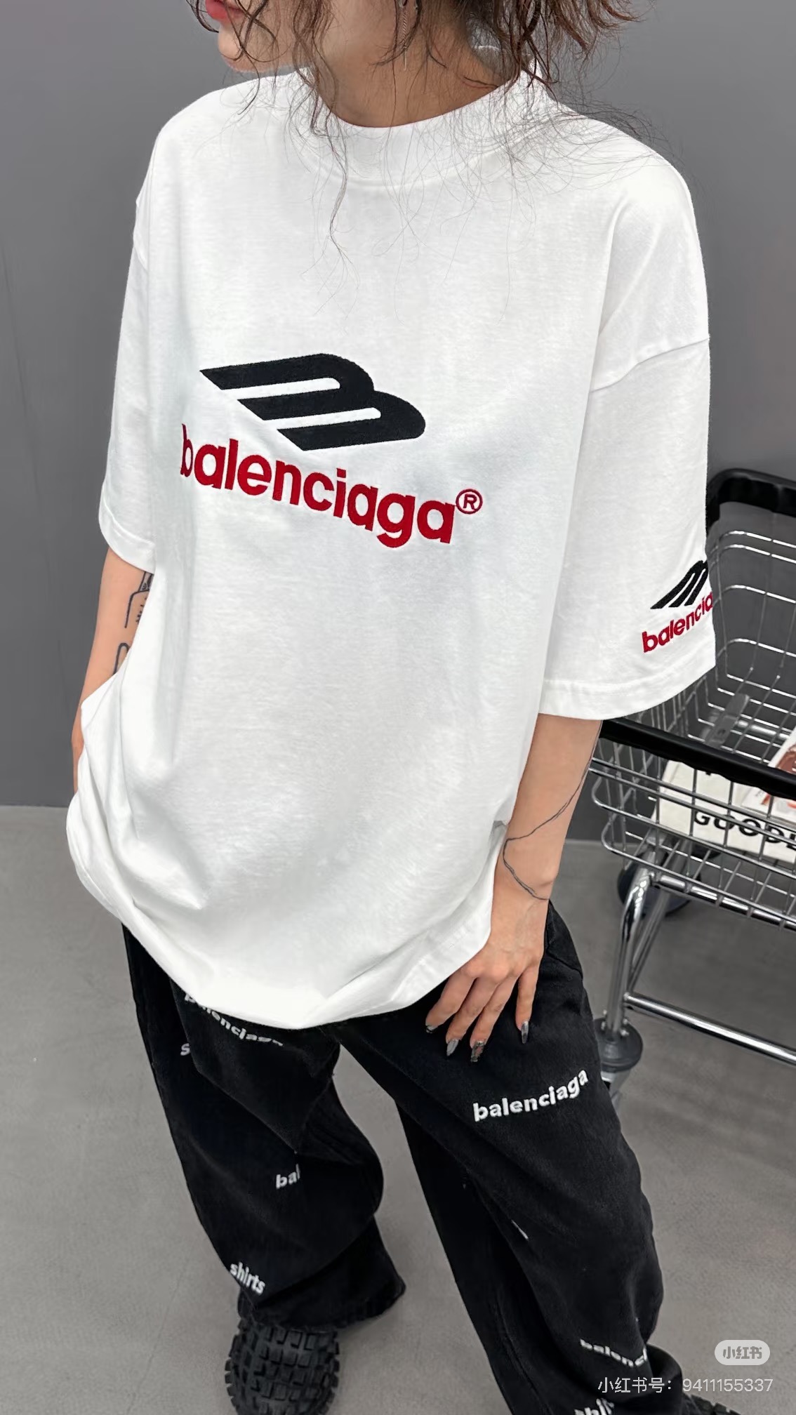 Balenciaga BALENCI*GA巴黎世家 大M 3M标字母LOGO刺绣短袖T恤
