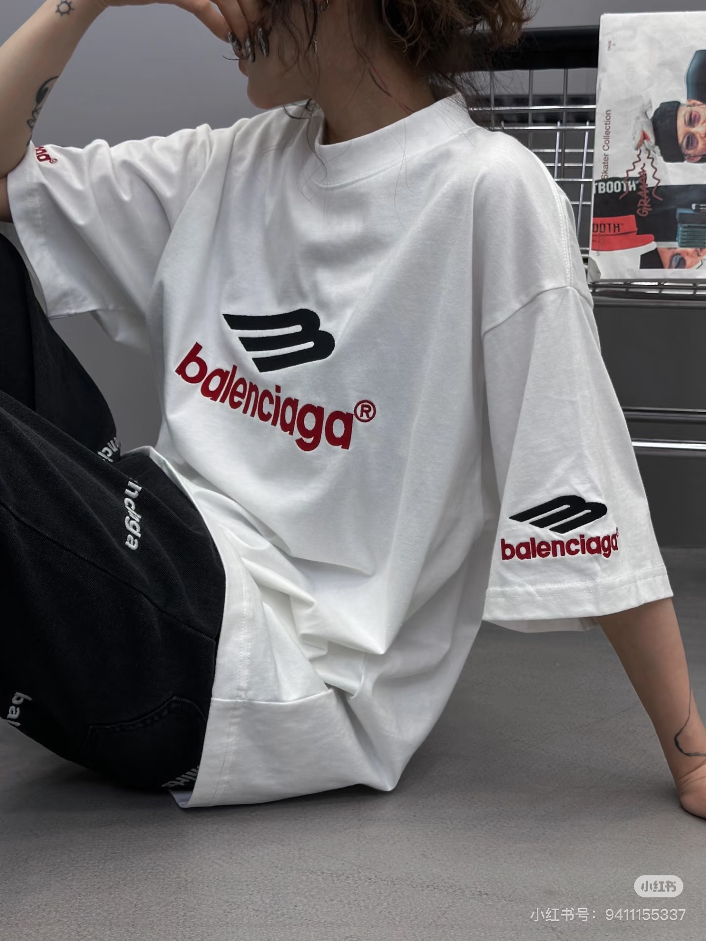 Balenciaga BALENCI*GA巴黎世家 大M 3M标字母LOGO刺绣短袖T恤